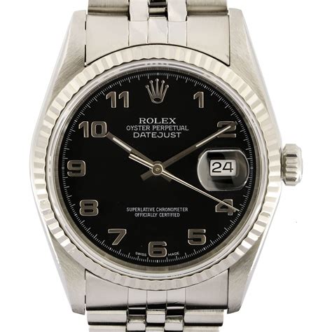 rolex datejust 16234 black dial con scatola|rolex datejust price chart.